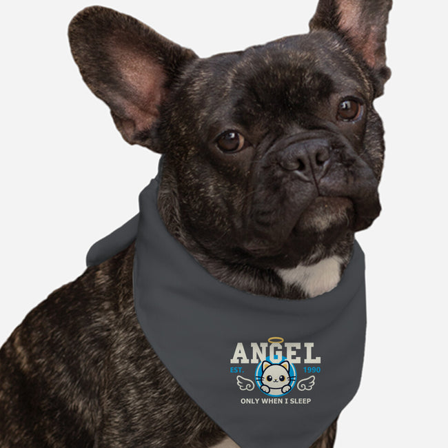 Angel Only When I Sleep-Dog-Bandana-Pet Collar-NemiMakeit