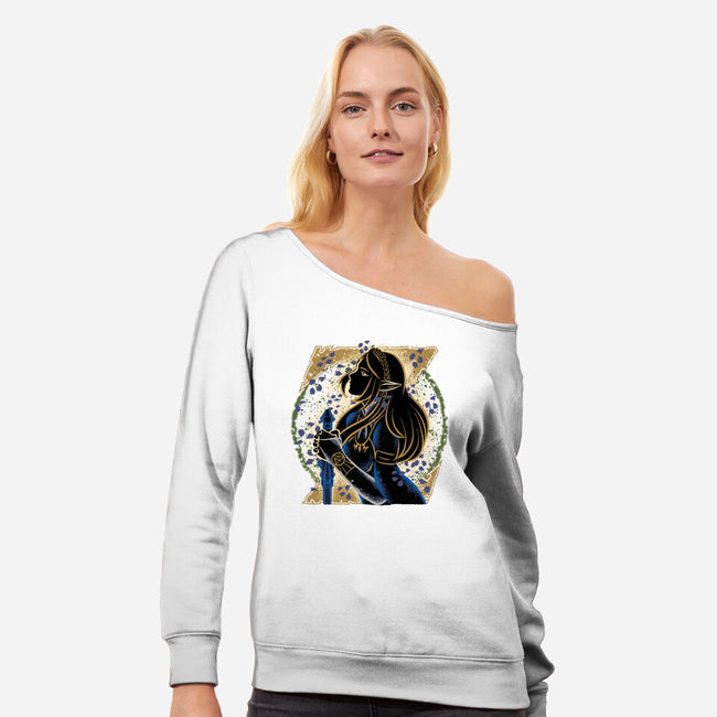 Hylian Princess-Womens-Off Shoulder-Sweatshirt-rmatix