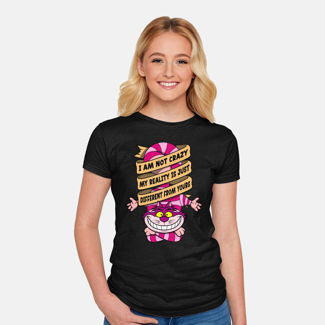 I Am Not Crazy-Womens-Fitted-Tee-drbutler