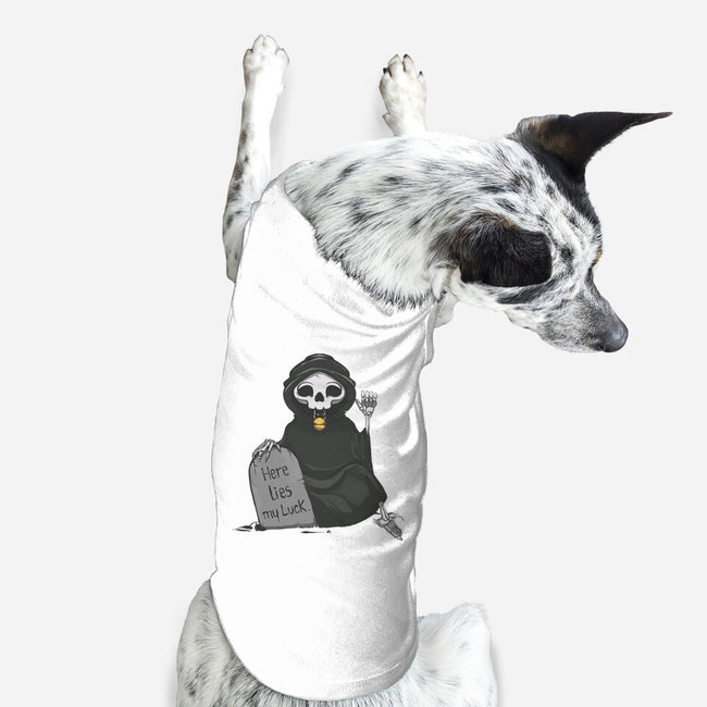 Here Lies My Luck-Dog-Basic-Pet Tank-OnlyColorsDesigns
