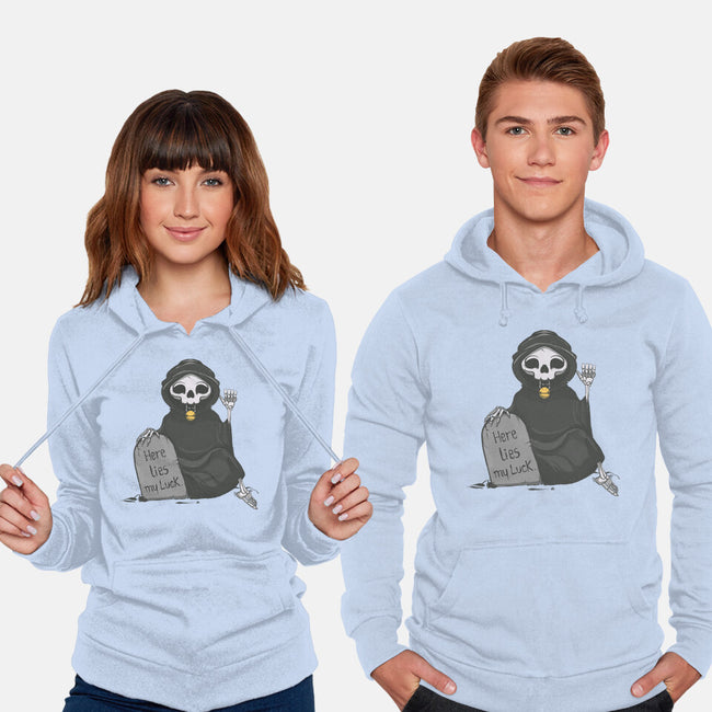 Here Lies My Luck-Unisex-Pullover-Sweatshirt-OnlyColorsDesigns