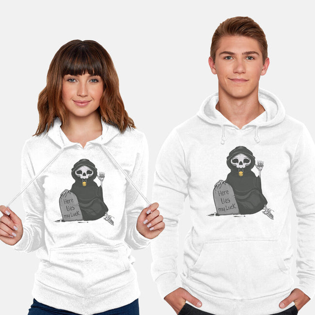 Here Lies My Luck-Unisex-Pullover-Sweatshirt-OnlyColorsDesigns