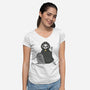 Here Lies My Luck-Womens-V-Neck-Tee-OnlyColorsDesigns