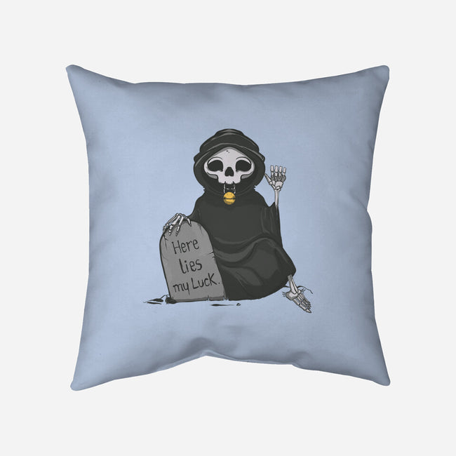 Here Lies My Luck-None-Non-Removable Cover w Insert-Throw Pillow-OnlyColorsDesigns