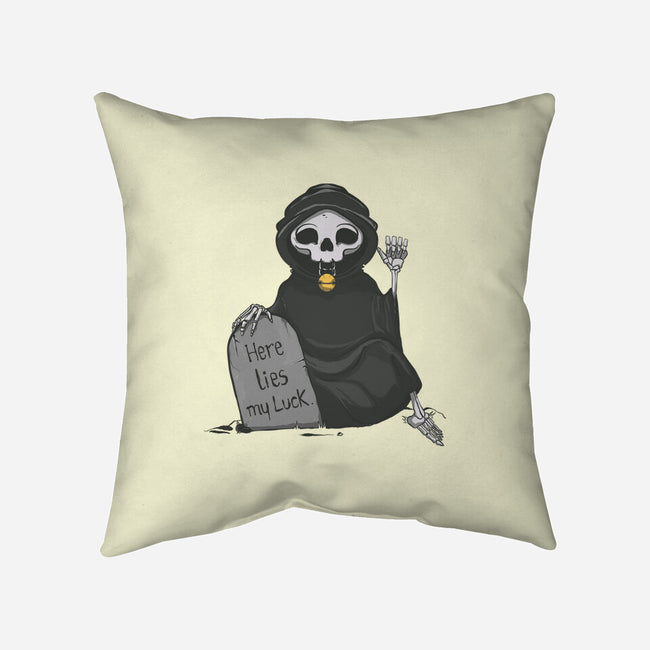 Here Lies My Luck-None-Non-Removable Cover w Insert-Throw Pillow-OnlyColorsDesigns