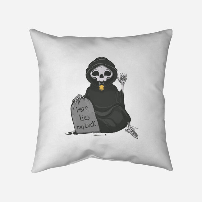 Here Lies My Luck-None-Non-Removable Cover w Insert-Throw Pillow-OnlyColorsDesigns