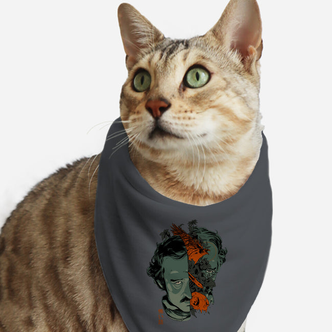 Poe's Head-Cat-Bandana-Pet Collar-Hafaell