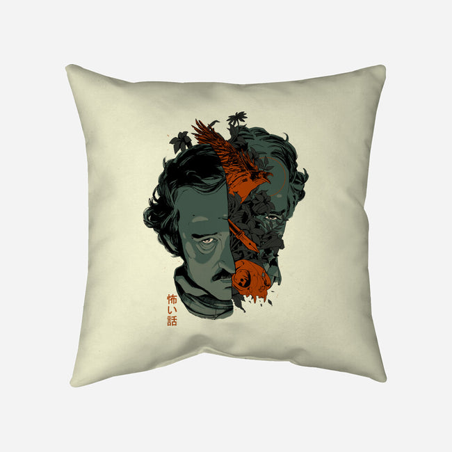 Poe's Head-None-Removable Cover-Throw Pillow-Hafaell