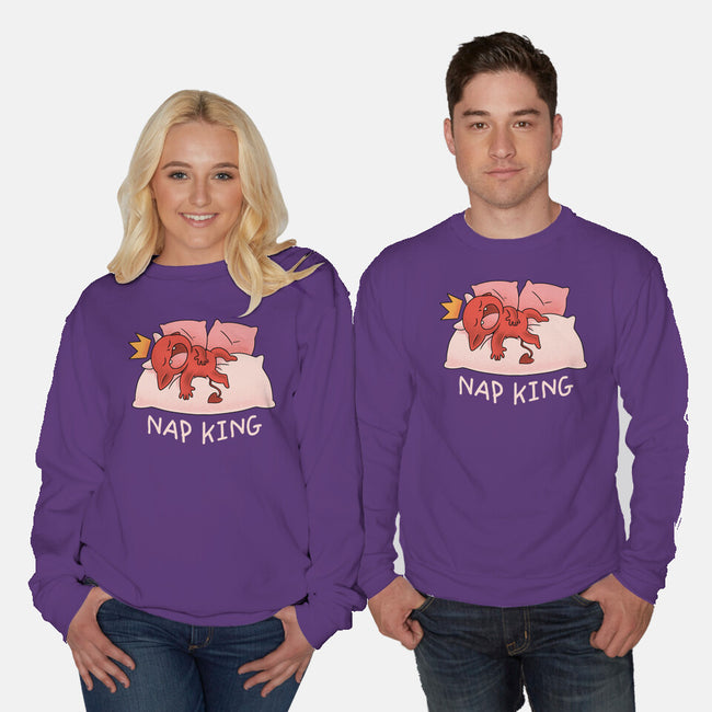 Nap King-Unisex-Crew Neck-Sweatshirt-FunkVampire