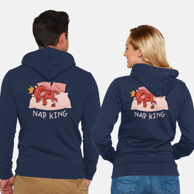 Nap King-Unisex-Zip-Up-Sweatshirt-FunkVampire