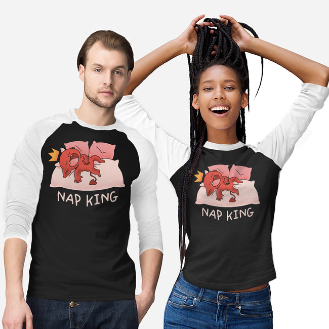 Nap King-Unisex-Baseball-Tee-FunkVampire