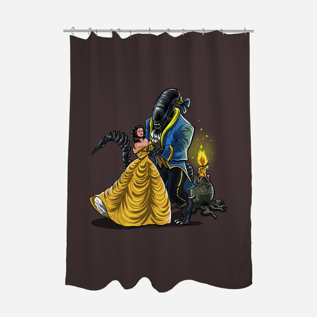 Beauty And The Alien-None-Polyester-Shower Curtain-zascanauta