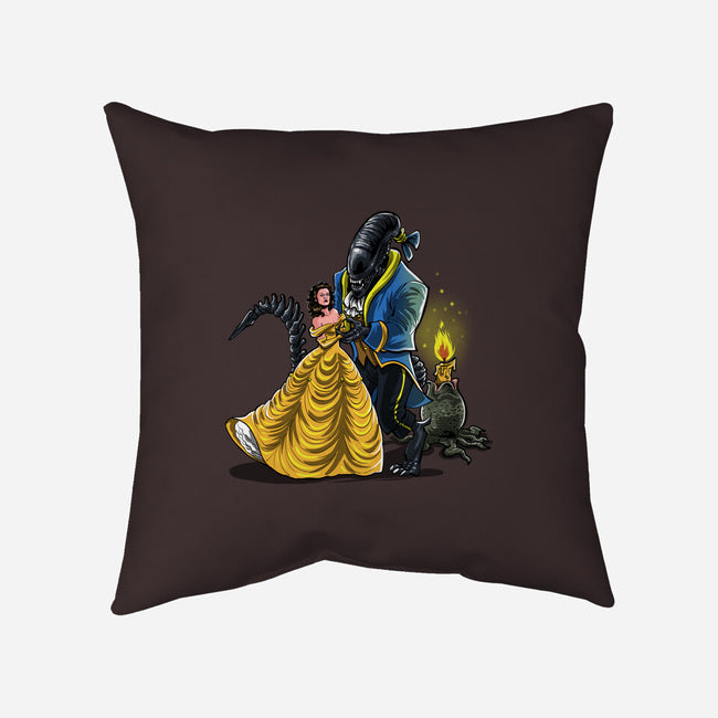Beauty And The Alien-None-Removable Cover-Throw Pillow-zascanauta