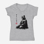 The Sith Sumi-e-Womens-V-Neck-Tee-DrMonekers