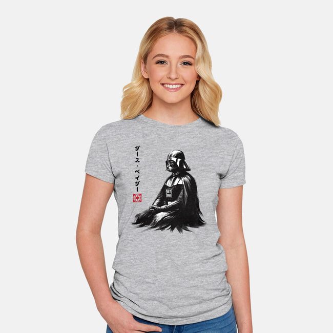 The Sith Sumi-e-Womens-Fitted-Tee-DrMonekers