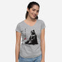 The Sith Sumi-e-Womens-V-Neck-Tee-DrMonekers