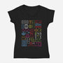 Nostalgic Doodles-Womens-V-Neck-Tee-sebasebi