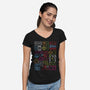 Nostalgic Doodles-Womens-V-Neck-Tee-sebasebi