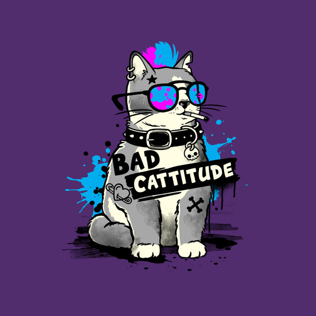 Bad Cattitude Graffiti-None-Removable Cover w Insert-Throw Pillow-NemiMakeit