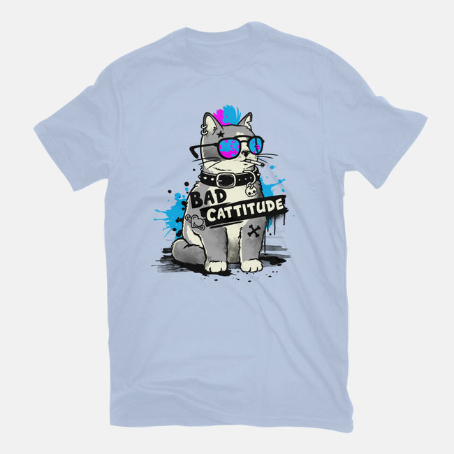 Bad Cattitude Graffiti-Unisex-Basic-Tee-NemiMakeit