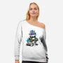 Bad Cattitude Graffiti-Womens-Off Shoulder-Sweatshirt-NemiMakeit