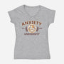 Anxiety University-Womens-V-Neck-Tee-NemiMakeit