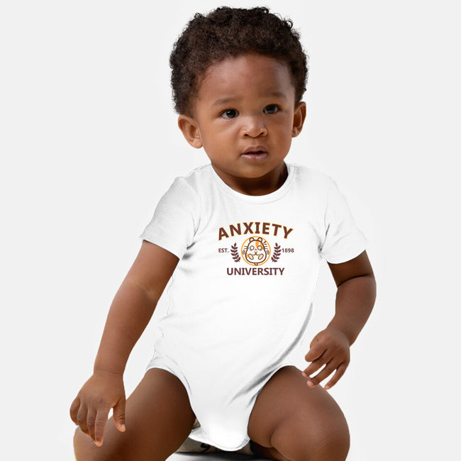 Anxiety University-Baby-Basic-Onesie-NemiMakeit