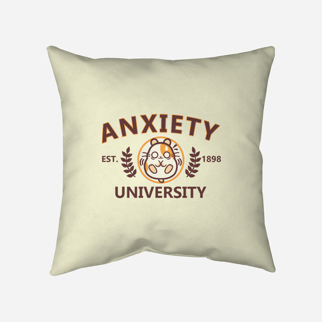 Anxiety University-None-Removable Cover w Insert-Throw Pillow-NemiMakeit