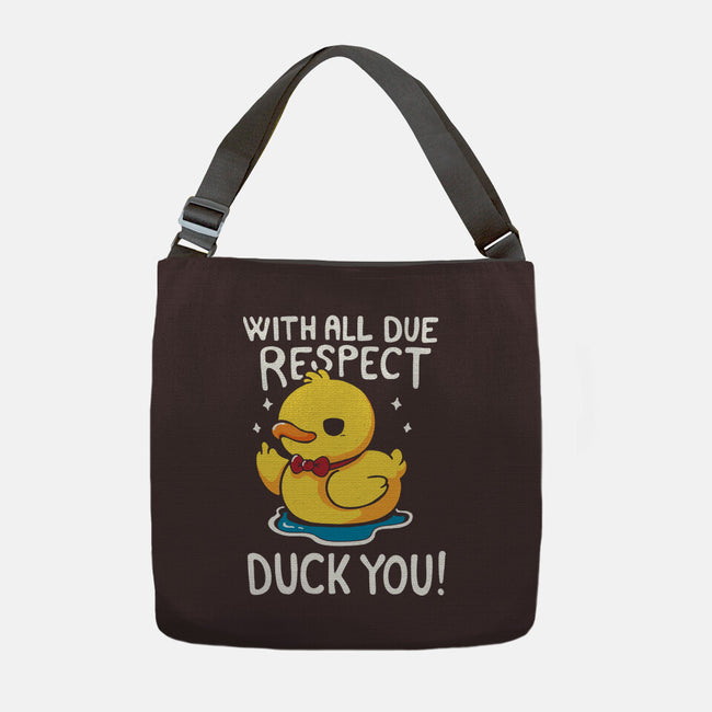 Duck You-None-Adjustable Tote-Bag-Vallina84