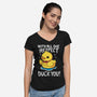 Duck You-Womens-V-Neck-Tee-Vallina84