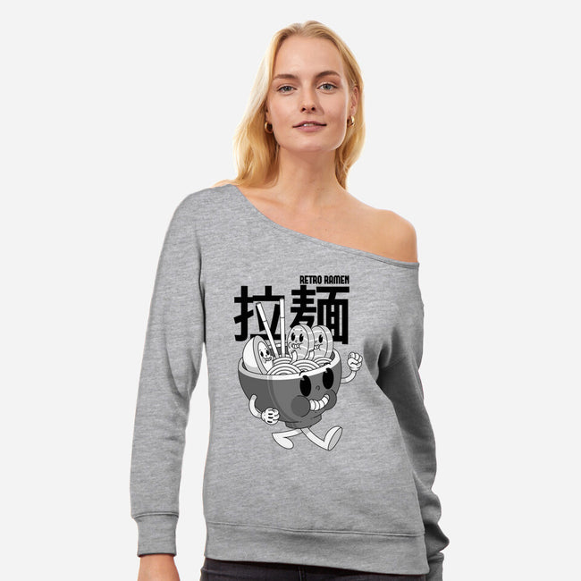 Retro Ramen-Womens-Off Shoulder-Sweatshirt-Tri haryadi