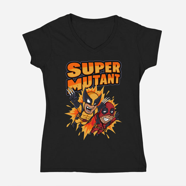 Super Mutant-Womens-V-Neck-Tee-spoilerinc