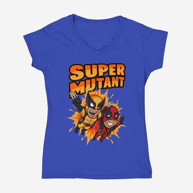 Super Mutant-Womens-V-Neck-Tee-spoilerinc