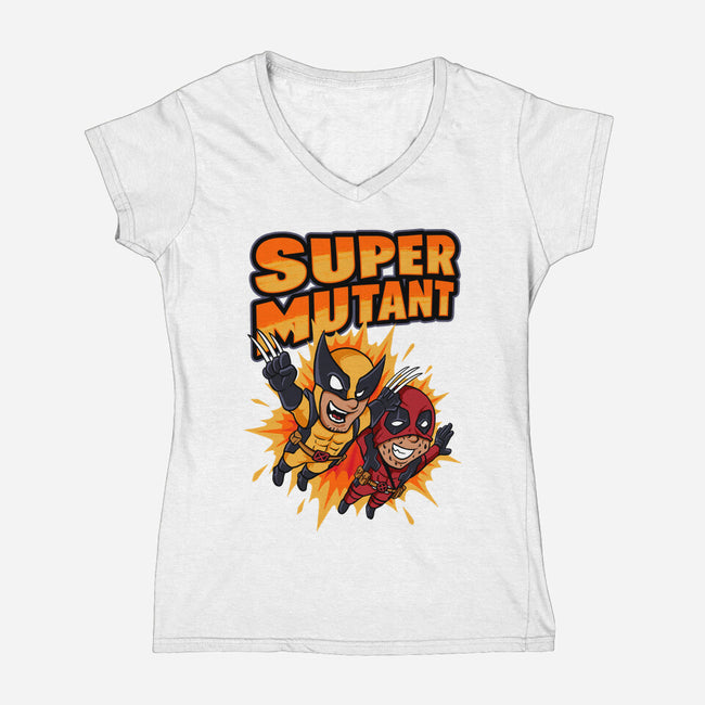 Super Mutant-Womens-V-Neck-Tee-spoilerinc