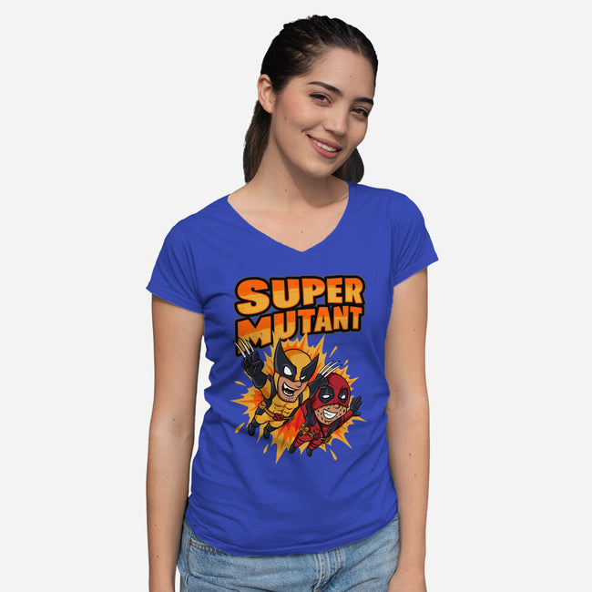 Super Mutant-Womens-V-Neck-Tee-spoilerinc