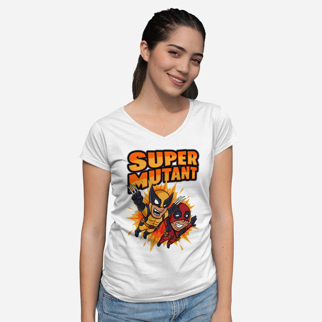 Super Mutant-Womens-V-Neck-Tee-spoilerinc