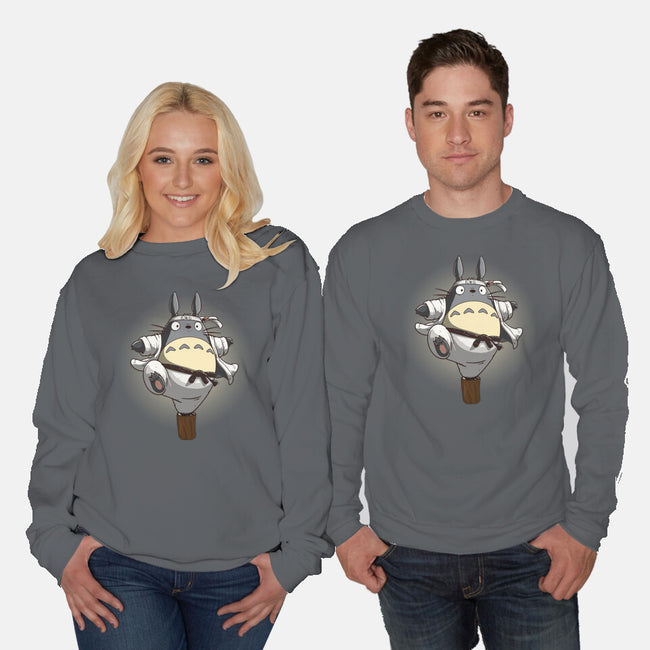 The Crane Kick-Unisex-Crew Neck-Sweatshirt-maped