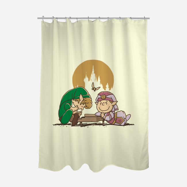 Piano Of Time-None-Polyester-Shower Curtain-retrodivision