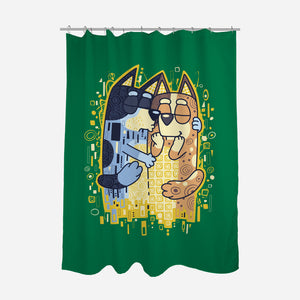 The Heelers Kiss-None-Polyester-Shower Curtain-Olipop