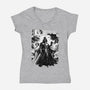 Skywalkers Sumi-e-Womens-V-Neck-Tee-DrMonekers