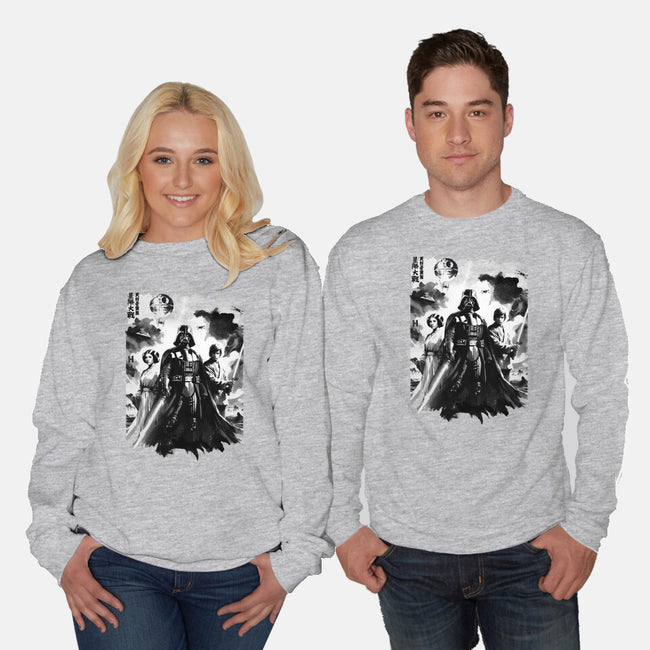 Skywalkers Sumi-e-Unisex-Crew Neck-Sweatshirt-DrMonekers