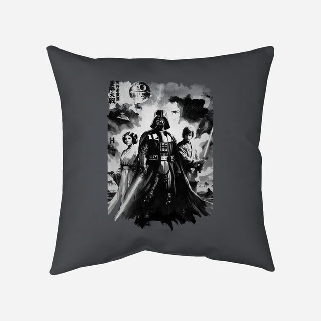 Skywalkers Sumi-e-None-Non-Removable Cover w Insert-Throw Pillow-DrMonekers