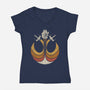 Rebel Attack-Womens-V-Neck-Tee-sebasebi