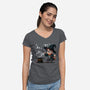 My Patronus Is A Bunny Rabbit-Womens-V-Neck-Tee-maped