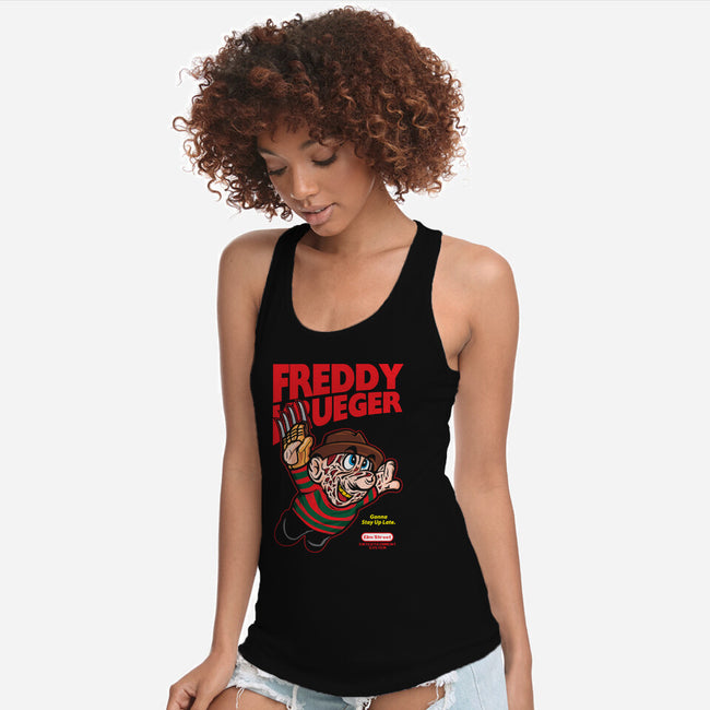 Super Freddy-Womens-Racerback-Tank-arace
