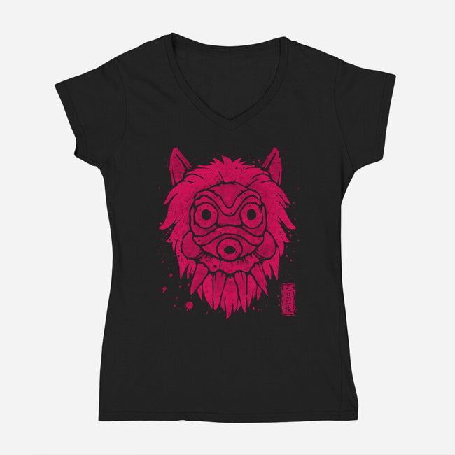 Wolf Clan-Womens-V-Neck-Tee-teesgeex