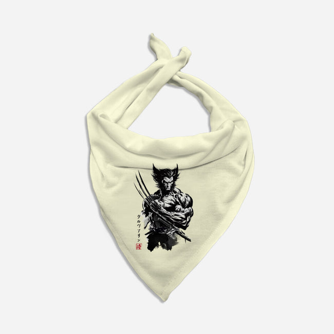 Mutant Samurai Sumi-e-Cat-Bandana-Pet Collar-DrMonekers