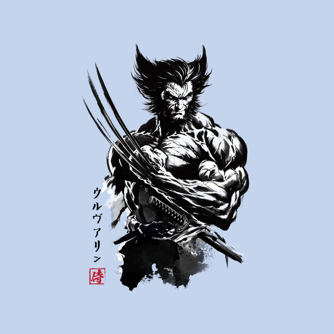 Mutant Samurai Sumi-e-None-Non-Removable Cover w Insert-Throw Pillow-DrMonekers