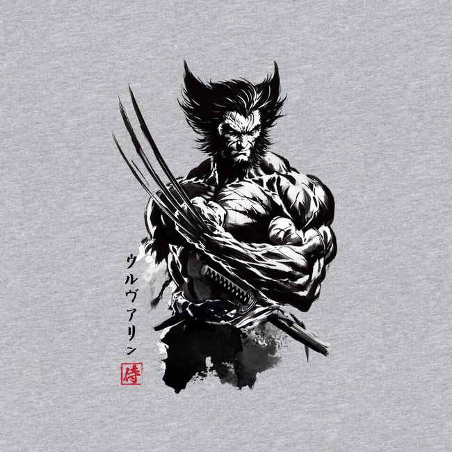 Mutant Samurai Sumi-e-Womens-V-Neck-Tee-DrMonekers