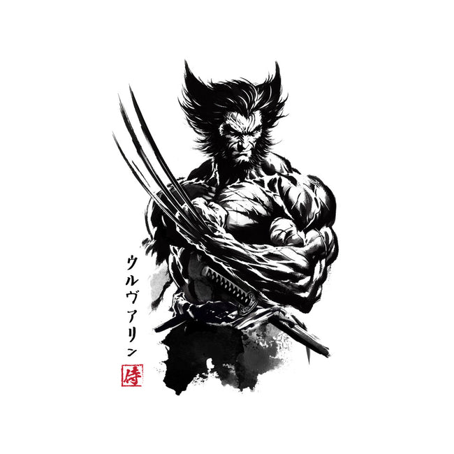 Mutant Samurai Sumi-e-None-Drawstring-Bag-DrMonekers